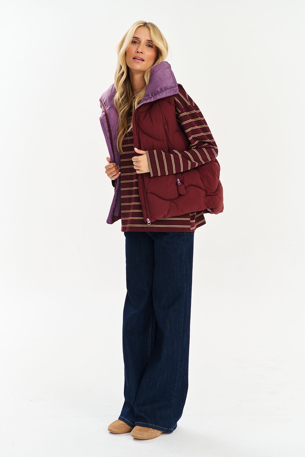 Krótka kamizelka Midnight Plum