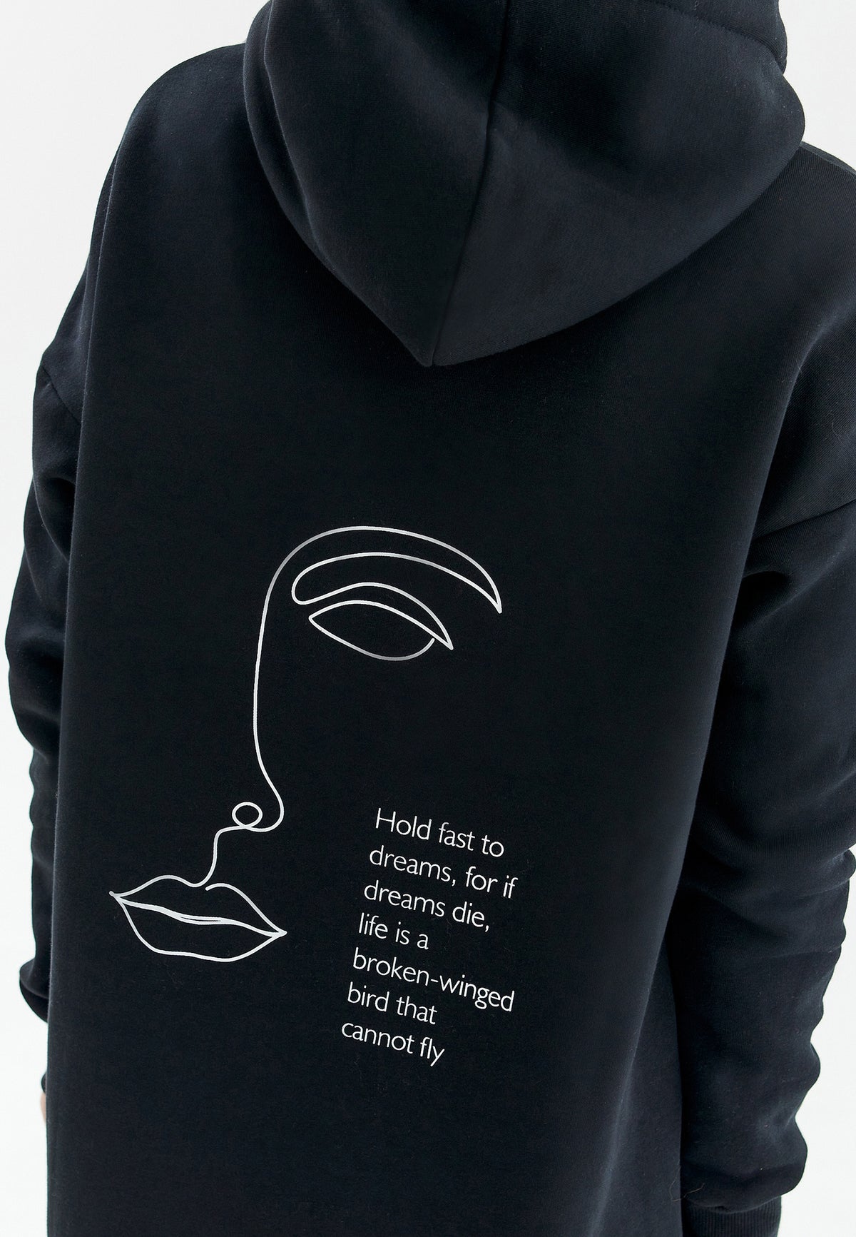 Longline Hoodie Hold Fast To Dreams