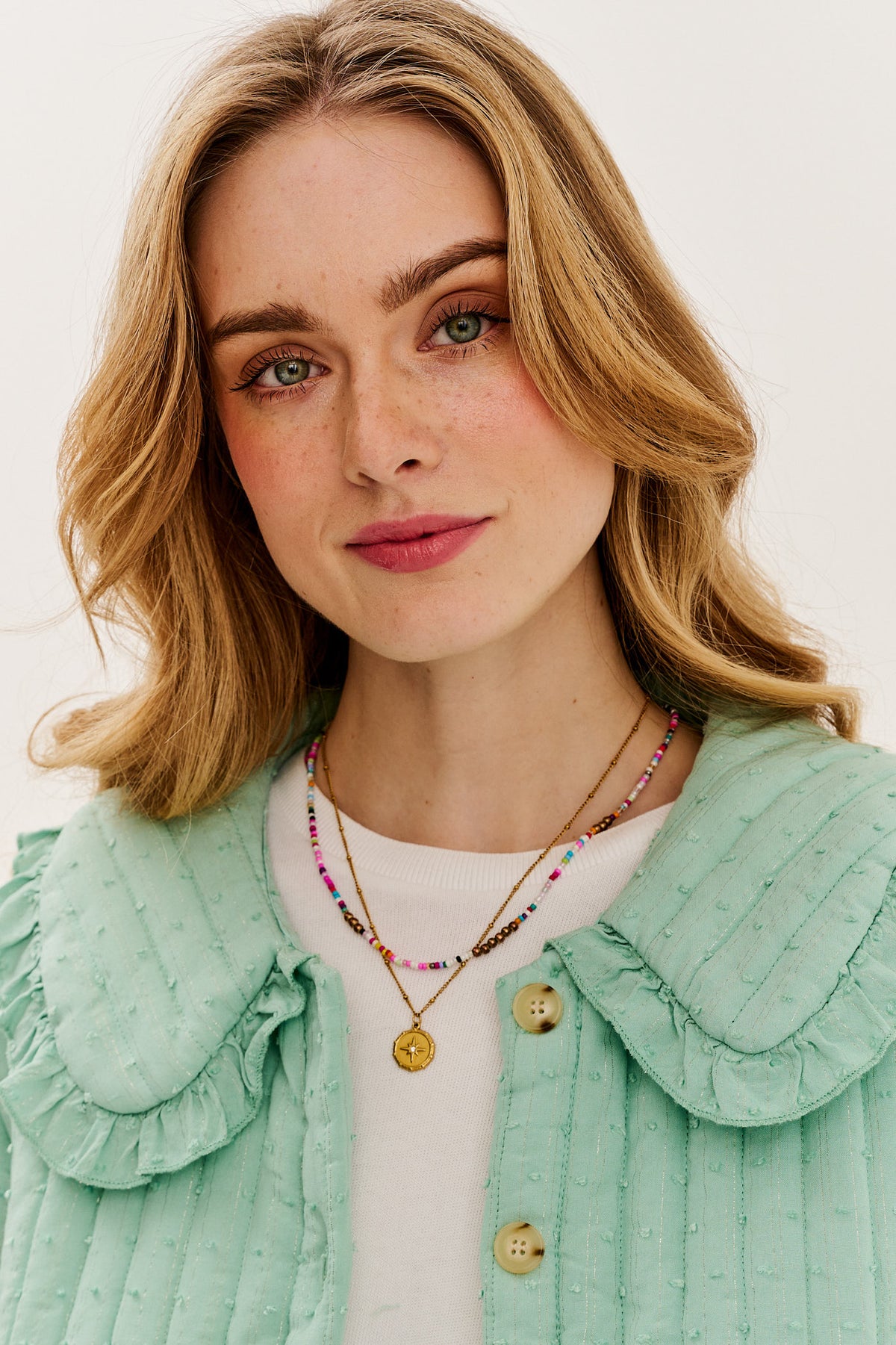 Lekka kurtka pikowana Pistachio Blush