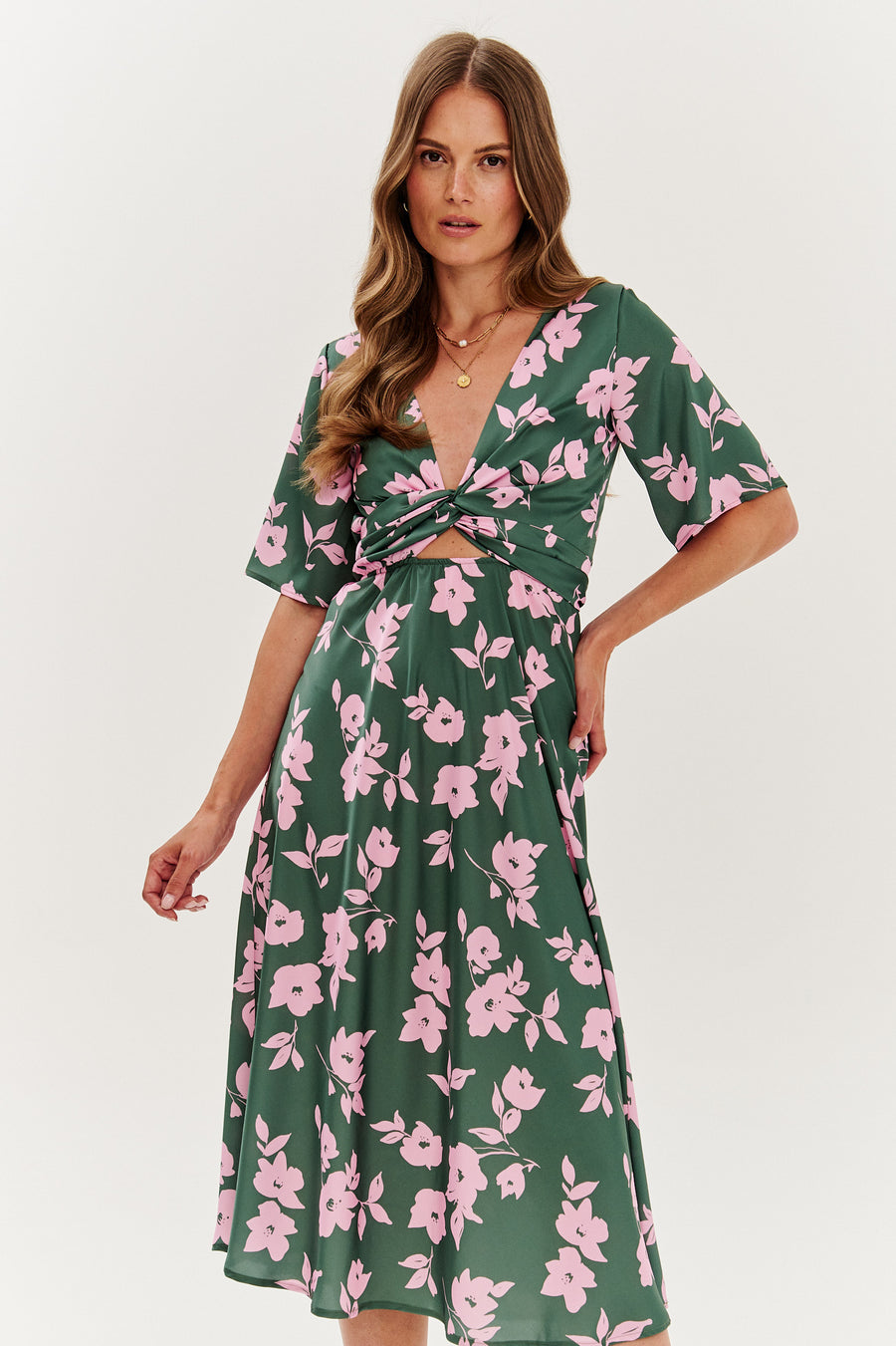 Sukienka midi dwustronna Verde Ragazza