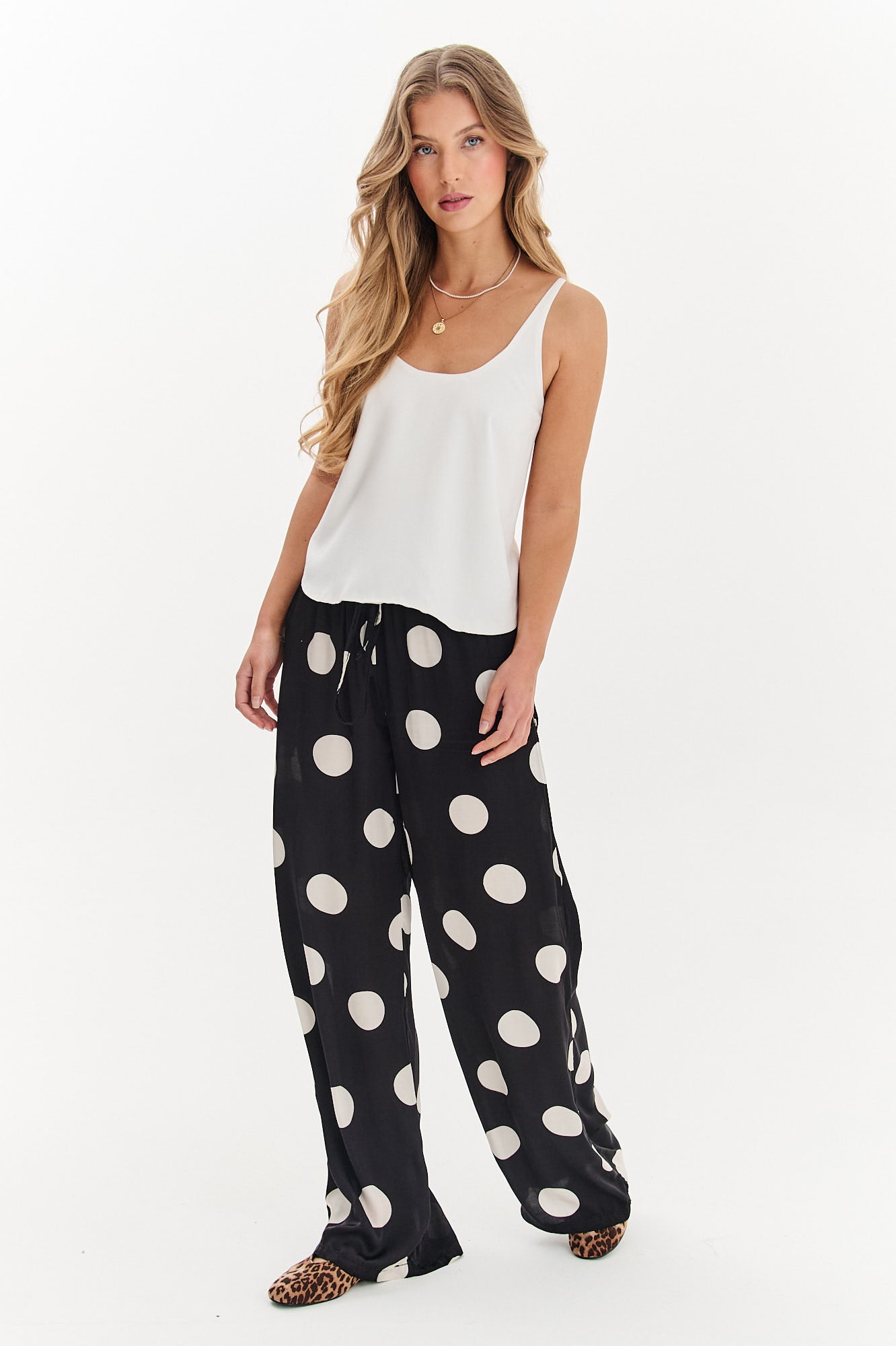 Szerokie spodnie Lucky Dots